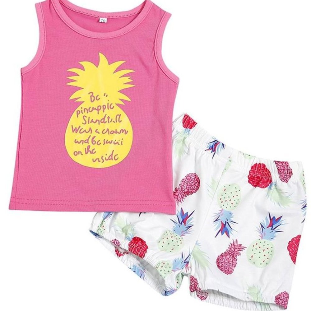 BABY PINEAPPLE PATTERN TANK W SHORTS